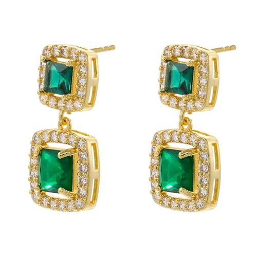 Boucles d'oreilles clous carrées pendantes pour femme au design élégant et discret