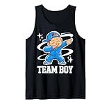 Team Boy Gender Reveal Party Baby Announcement Tank Top