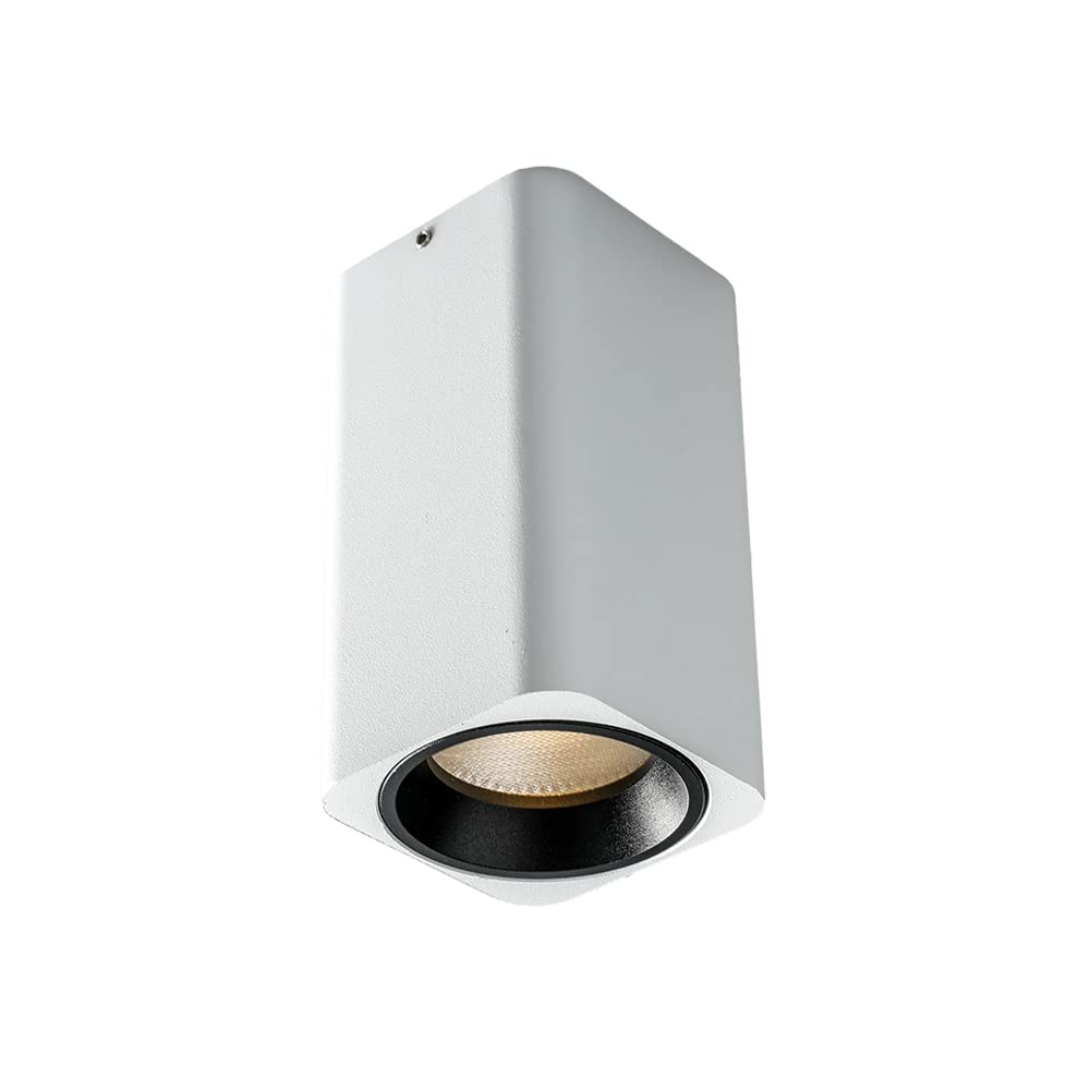 SKYGOO Luz de Techo Led no estroboscópica 5w Blanco, lámpara de Aluminio Cuadrada, Sala de Estar Dormitorio Estudio vestidor iluminación, WC luz de baño, luz de Oficina Corporativa