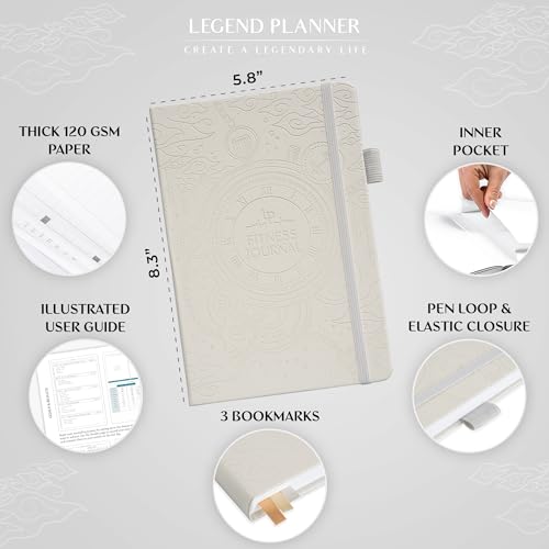 Legend Planner LP-FJA5 Legend Fitness Journal – Exercise Log Book For Home Workout, Gym – Weightlifting Planner & Tracker thumb #1