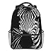 Zebra Print Mochila Impresión Portátil Impermeable Antirrobo Mochila Casual Bolsa USB Puerto de Carga Mochila Unisex, Black, Talla única