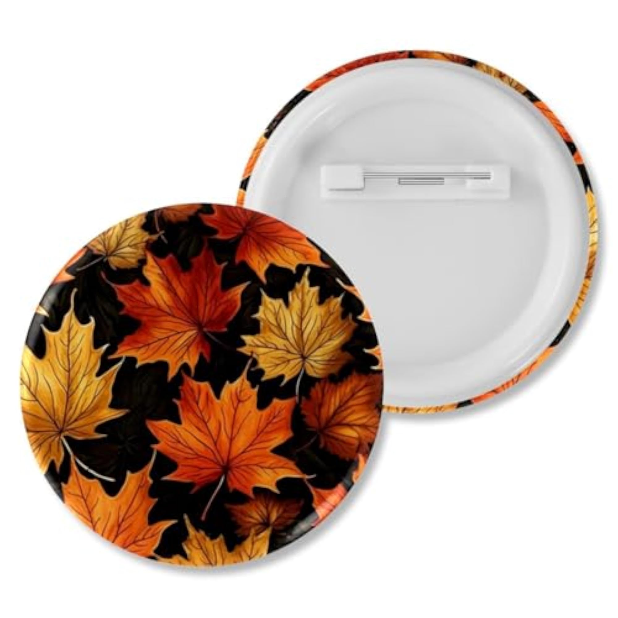 Children's Maple Leaves Trendy Button Pins 6-Pack