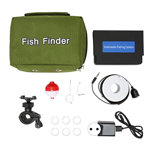 LIYJTK Cámara de pesca HD colorido Monitor de 4,3 pulgadas 1200TVL gran angular buscador de peces submarinos para jardinería y agricultura (Enchufe europeo 20m)