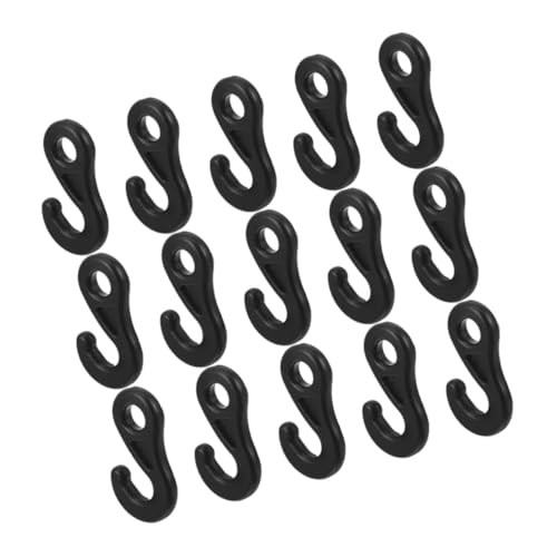 Mikinona 15pcs Lightweight Outdoor Tent Hooks Sturdy Plastic Hanging Connectors for Tent Setup Wind Rope Attachment and Multi Functional Use for Camping and Hiking
