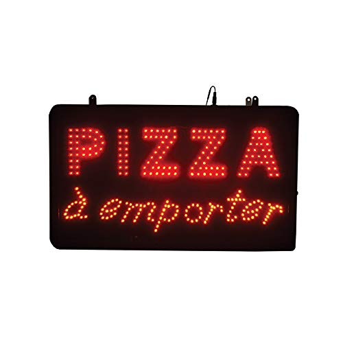 Enseigne lumineuse LED intérieur PIZZA à emporter