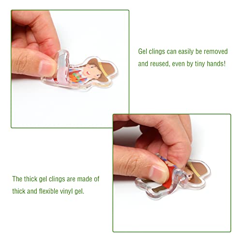 Farm Animals Window Cling Window Thick Gel Clings Decals Stickers for Kids Toddlers and Adults Home Airplane Classroom Nursery Farm Party Supplies Decorations Removable and Reusable 23 PCS