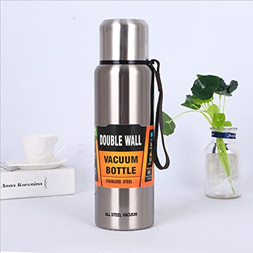 1000/1500ML roestvrijstalen thermoskan, herbruikbare waterfles, lekvrije siliconen handgreep voor buitensporten kamperen… - Image 5