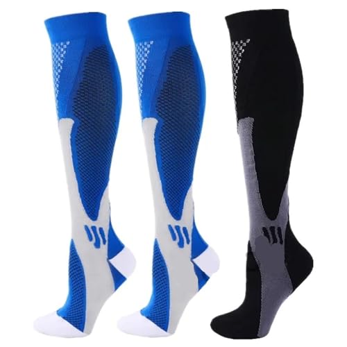 Calcetines De Compresión For Pantorrillas De 3, 6 Y 7 Pulgadas For Hombre, Calcetines Deportivos Médicos For Varices, Calcetines Hasta La Rodilla For Correr, Fútbol, ​​baloncesto Y Montar A Caballo Pa