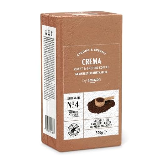 by Amazon Café moulu crème expresso, torréfaction légère, granulés, 500 g – Certification Rainforest Alliance