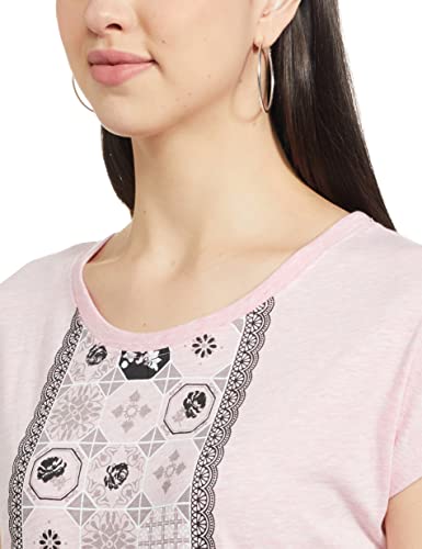 Image of Max Women's Cotton Printed Round Neck Regular Fit T-Shirt