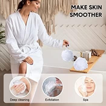 Miniatura 5 de Baul Service and Supply - Esponja de baño y ducha de lufa- Exfoliante de malla suave para espalda y cuerpo, utilizado para todo tipo de piel Unisex