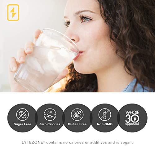 Lytezone Electrolyte Water Sports Drink - 12 Pack X 16 Fl Oz - Zero Calories, Sugar Free, No Carbohydrates, No Sweeteners - Zinc, Magnesium, Potassium - Vegan, Non-Gmo, Gluten Free #TOP4