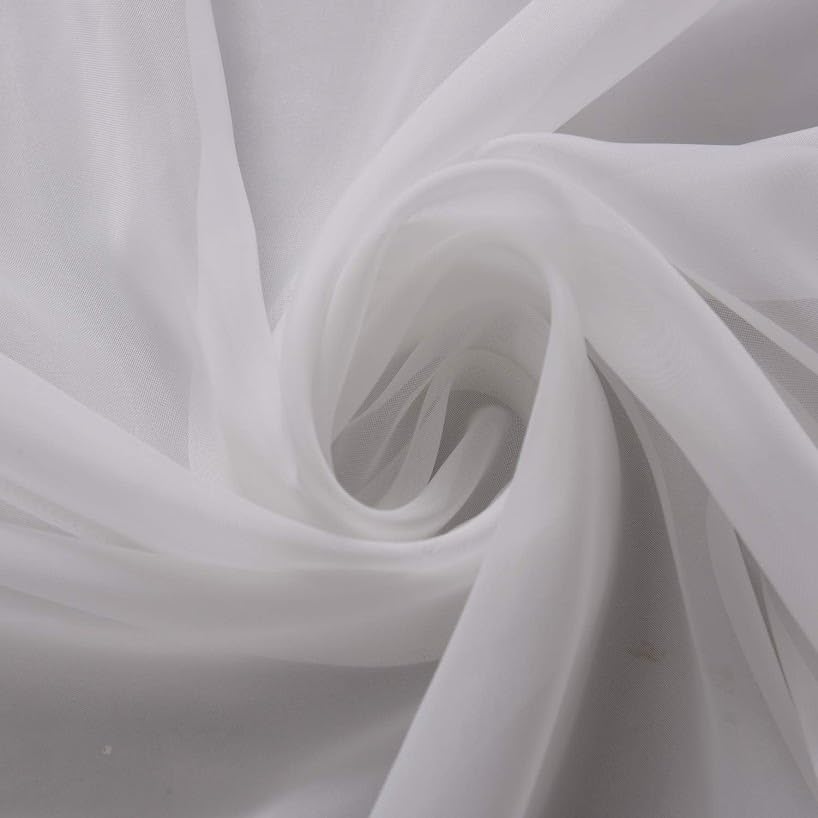Megachest 70cm Wide Voile & semi-Voile Fabric (Off White, 15 Meters Long) โ image 1