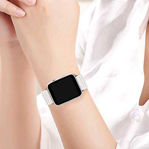 Ceramic Band Strap Fashionable Smartwatch Wristband Bracelet Compatible With 45Mm 44Mm 42Mm Apple Watch Series 1 2 3 4 5 6 7 8 Se/49Mm Ultra (White,Style 1) #TOP5