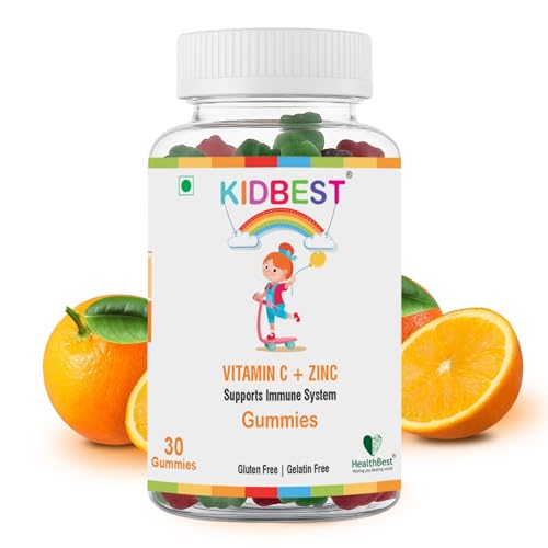 Image of HealthBest Kids Multivitamin Gummies, Orange, Cherry & Strawberry 30 Count Gummies for Men & Women - Increase School Growth Stamina & Energy Antioxidants