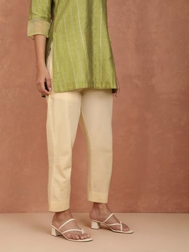 Image of TWIN BIRDS Women Cotton Kurti Pants | Straight Fit Ethnic Daily Trousers