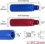 KOOTANS Anodized Aluminum Gladhand Grips Glad Hand Extension Handle Set Red Blue for Truck and Trailers Easier Coupleling