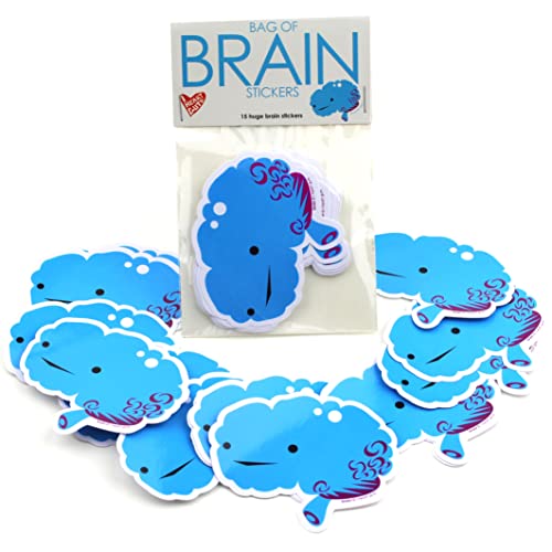 I Heart Guts Bag of Brain Stickers - 15 Brain Stickers - Neuroscience-Inspired Vinyl Stickers for Psychology Students, Med School Nerds, and Mental Health Advocates