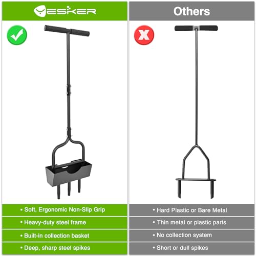 Herramienta manual para airear césped Yesker de 39 pulgadas miniatura 2