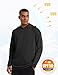 MAGCOMSEN Mens Long Sleeve Hoodie for Men Sun Shirts UV Protection with Hooded Quick Dry Fishing Athletic Workout Shirts Black