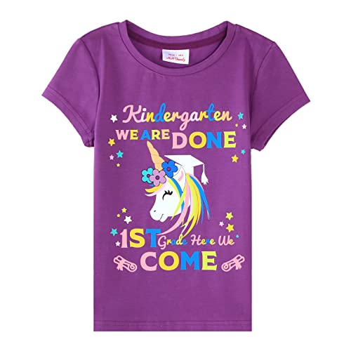 Kindergarten Graduation Shirt Kids Kindergarten Graduation Gifts for Girls T-Shirt Top