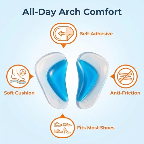 Plantillas de Gel Adhesivas para Arco, Par Izq-Der, Azul miniatura 2
