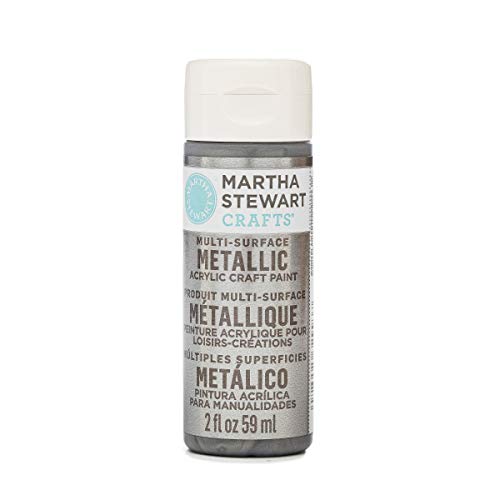 Martha Stewart Crafts Martha Stewart Multi-Surface Metallic Craft Titanium, 2 oz Paint