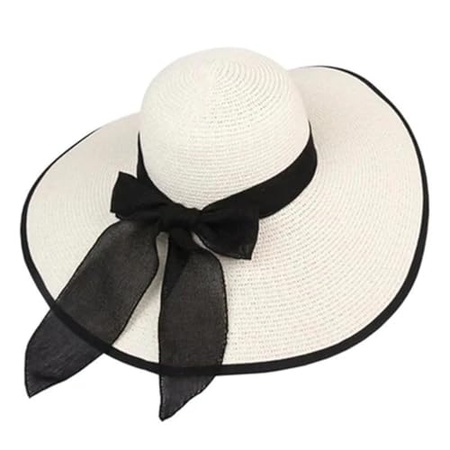 Chapeau de paille d'été anti-UV - Visière de plage et casquette de voyage