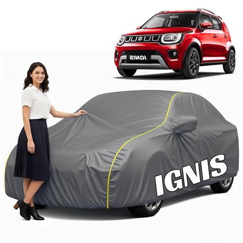 Image of 100% Waterproof Car Cover for Ignis (All Models & Years) - Custom Fit with Mirror Pockets, Triple-Stitched, Soft Inner Lining, UV & Heat Resistant, Outdoor /Indoor Protection