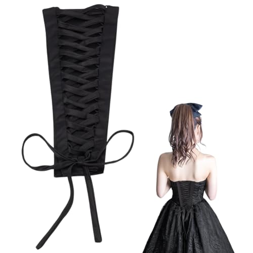 NBEADS Hochzeitskleid Korsett Kit, 4-teilig: Frauen Hochzeitskleid Reißverschluss Ersatz Korsett, Verstellbare Passform, Satin, Schwarz