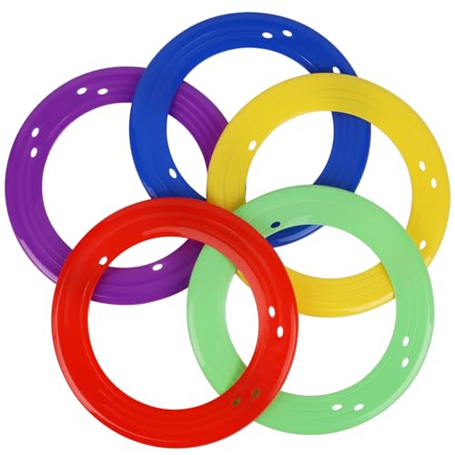 Stentec 5 Pack Flying Disc for Adults, Flying Ring, Beach Backyard Sports Play Colorful Discs, Outdoor Tossing Game Gift
