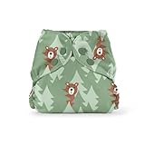 Esembly Cloth Diaper Cover - Reusable Swim Diaper, Waterproof, Breathable - Adjustable Outer Layer Over Absorbent Inner for Blowout Protection - Peek-a-Bear, Size 2 (18-35lbs)