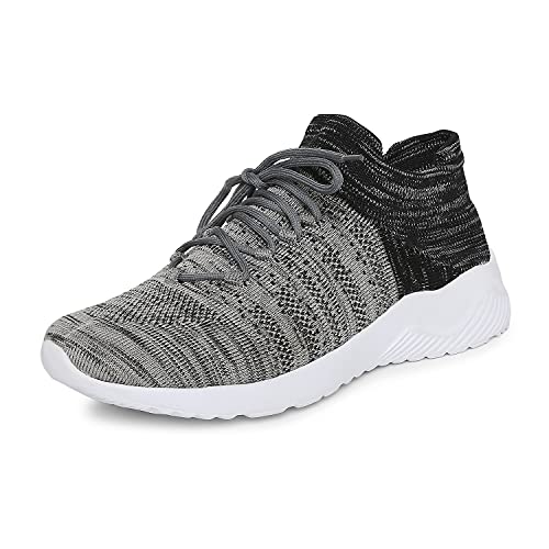 Image of Longies Men's Single Knitted Mesh Running Shoes LGMLSSV001 Carbon Black 10 /UK
