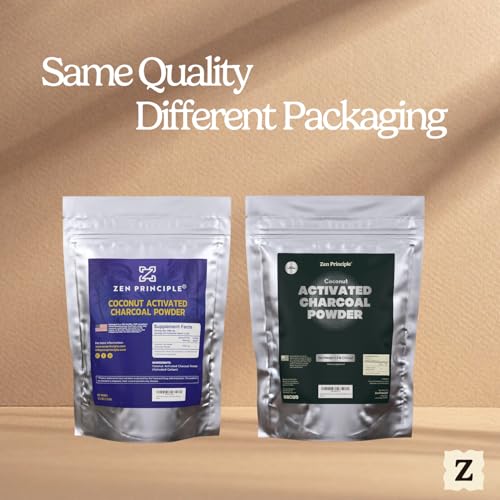 Image of Zen Principle Coconut Activated Charcoal Powder. Whitens Teeth, Rejuvenates Skin and Hair, Supports Better Digestion. USA-Owned Producers, 2.5 lb