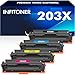 Price comparison product image 4-Pack 203X 203A Toner Compatible for HP Color Laserjet Pro MFP M281fdw M281fdn M280nw M281cdw M254nw M254dn M254dw M281 M254 CF540X CF540A CF541X CF542X CF543X Black Cyan Yellow Magenta