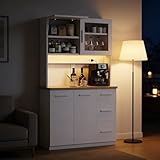 Devoko küchenschrank, Buffetschrank, Hochschrank mit Steckdosen und...