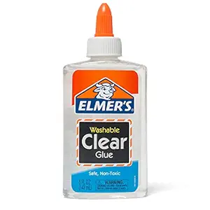 Elmer's Washable No-Run School Glue, 5 oz Bottle, Clear (E305)