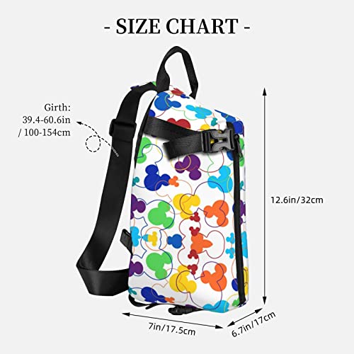 Cartoon Sling Bag For Women Men Sling Backpack Small Crossbody Shoulder Bag Travel Hiking Shoulder Chest Bag #TOP6