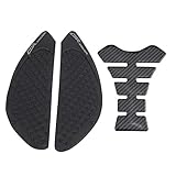  Tank Traction Pads - Motorrad Gas Tank seitlich Tank Grip Pad mit Fishbone Aufkleber für HONDA CBR600RR 03-06 07-12(B)