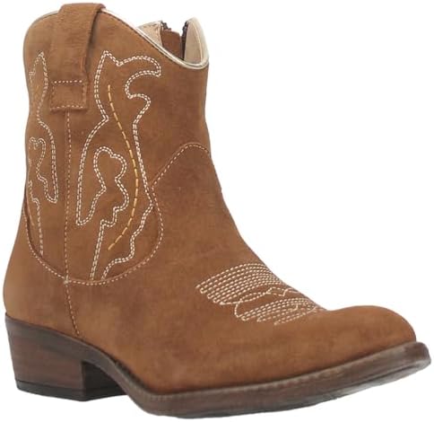 Dingo Womens Daisy Mae Suede Casual Boots Ankle Low Heel 1-2" - Brown - Size 6 M | Image 1