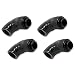 EKWB EK-AF G1/4" 2x45° Angled Fitting, Black, 4-Pack
