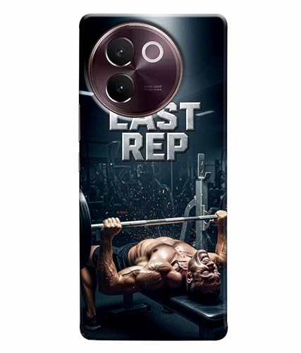Image of Last Rep Gym Motivation Quotes Printed Hard Back Case Cover & Compatible for Vivo V30E 5G | V2339 (Multicolor) - D1808