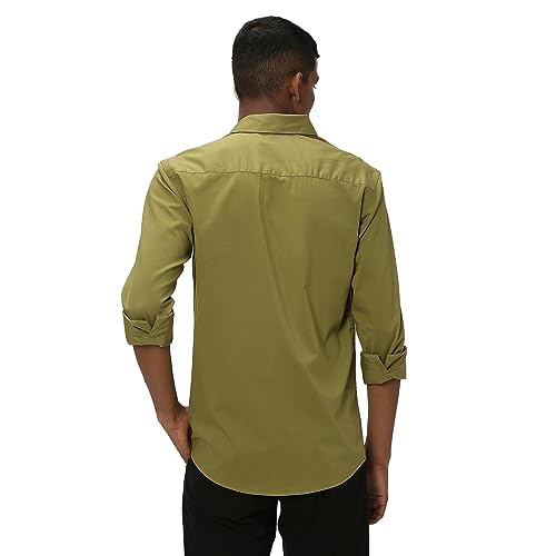 Image of MUFTI Mens Cotton Polyester Slim Fit Shirt