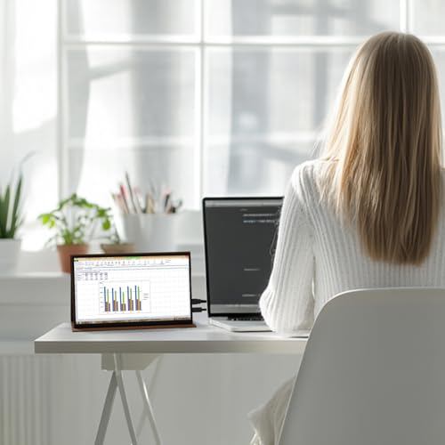 Jun-Saxifragelec Tragbarer Monitor 7 Zoll, Mini Monitor Display Full HD 1024x600 IPS, mit HDMI Monitors für Raspberry Pi, Laptop,PC, DVD, TV, Gaming Geräte