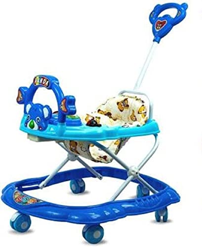 Dbolt Height Adjustable Musical Baby Walker with Lights and Music for Baby boy and Baby Girl [Panda 555] (Blue)