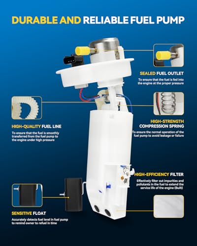Image of PHILTOP FG0426 Electric Fuel Pump Assembly Compatible with 2001-2005 Dodge Neon 2.0L - OE Replacement Fuel Pump Module