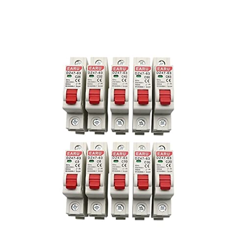 Disjoncteur AC MCB DZ47-63 courbe C 1P 3A rail Din 230V 400V