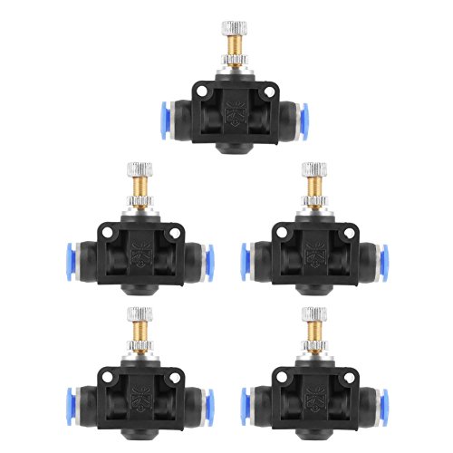 FTVOGUE 10 pcs Pneumatic Flow Speed Valves 6mm Pneumatic Quick Controller Quick-Connect Pipe Throttle Valve Push Air Flow Control Valve
