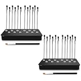 Keboyoe 24 Stück Dritte Hand Löten mit Magnetfuß Flexibler Löthilfe Krokodilklemme 15cm Magnetisch Krokodilklemmen mit 2 Bürste und 2 Eisenbox Basis für Löthilfe,Platinenhalter,Modellbau Zubehör