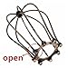 dDanke Retro Iron Wire Bulb Cage Lamp Guard 80x115x170mm Industrial Pendant Light Cover (Brown)